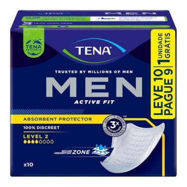 Imagem de Absorvente Masculino Protetor Urinário Tena Men 10 Unidades