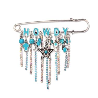 Imagem de Alfinetes de segurança de cowboy ocidental, broches, botas de rodeio, chapéu de cavalo com contas de ferradura, berloques, alfinetes, West Country Concert, festa, broche, joias para saias, suéter