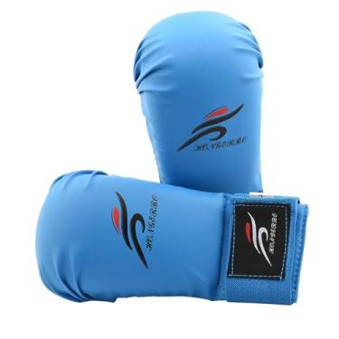 Imagem de Pegciuho Luvas de Boxe Luvas de Saco de Pancada Luvas de Soco Confortáveis Luvas de Sparring Equipamento de Treinamento para MMA Grappling Workout Muay Thai, azul M