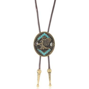 Imagem de Dlknp Colar ocidental de couro cowgirl para mulheres, acessórios de fantasia, joias ocidentais, 15.75-31.5 inches, Liga de aço, Sem Pedra Preciosa