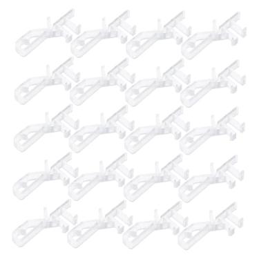 Imagem de Veemoon 20 peças de clipes de plástico ajustáveis verticais, clipes de substituição de design transparente para persianas de janela para uso