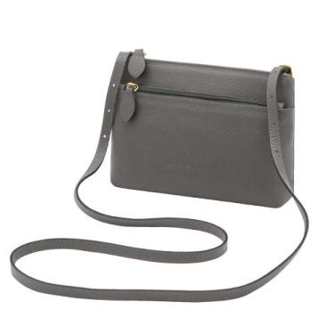 Imagem de Bolsa de Couro Mariart Ágata, Cinza