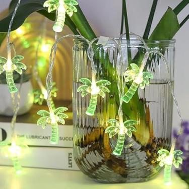 Imagem de SHANJIA Cordão de luzes de Natal, 2 m, 20 LEDs, corda de luzes de fio de cobre da Páscoa, funciona com bateria para quarto, varanda, jardim, festa DIY, decoração de casa (coqueiro)