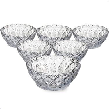 Imagem de Jogo de Tigelas de Vidro 150ml Petisqueira para Sobremesa| Design Texturizado | Vidro Reforçado Transparente