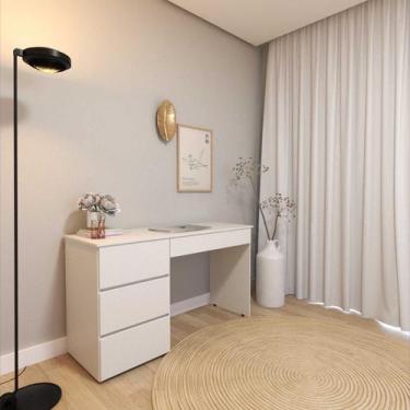 Imagem de Escrivaninha Luxemburgo com 4 Gavetas - Kit Cubos, Branco