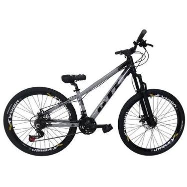 Imagem de Bicicleta GTI Wolfline Aluminio aro 26 21V Aros Vmaxx Cinza Preto do G