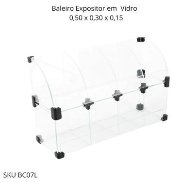 Imagem de Baleiro Expositor em Vidro 0,50 x 0,30 x 0,15