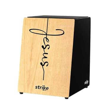 Imagem de Cajon FSA Instrumento de Percussão Profissional Feito à Mão - Graves Profundos, Som de Caixa Nítido, Madeira Brasileira, Design Ergonômico de Inclinação SK5073 JESUS CROSS