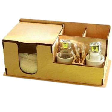 Imagem de Porta Guardanapo E Sachê Em Mdf - Kit 5 Unidades