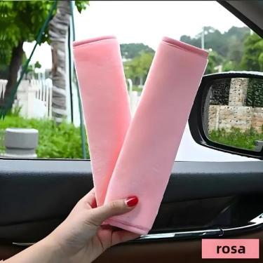Imagem de Protetores De Ombro Para Cinto De Segurança De Carro Em Pelúcia Macia 