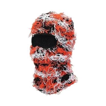 Imagem de Gorro De Malha Com Máscara De Esqui Camuflada Quente À Prova De Vento 