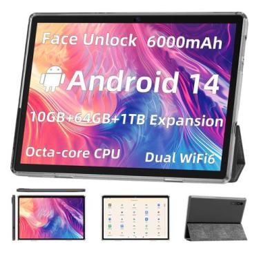 Imagem de Tablet TUOHAITIME Android 14 Octa-Core de 10 polegadas 10 GB+64 GB+512