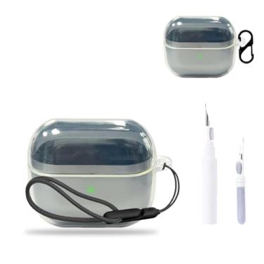 Imagem de NOUKAJU Capa para Samsung Galaxy Buds3 FE, capa protetora para fone de ouvido (com mosquetão + cordão + caneta de limpeza) à prova de quedas, à prova de arranhões, capa protetora para Samsung Galaxy