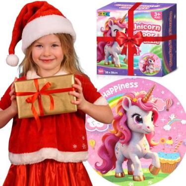Imagem de Quebra-cabeça de chão ZIZZ Unicorn 70 peças para meninas de 3 a 8 anos