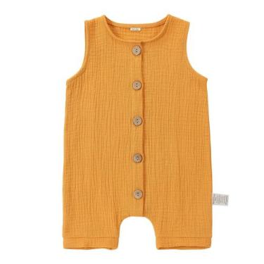 Imagem de Macacão Michley Baby sem mangas amarelo de verão de 6 a 12 meses