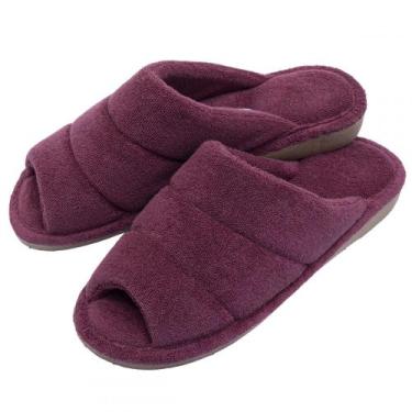 Imagem de Pantufa Atoalhada Anatômica PUFF - Bordô - 37/38, Bordô, 37/38