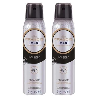 Imagem de Kit 2 Desodorante Francis Men Invisible Aerosol Antitranspirante 48h 1