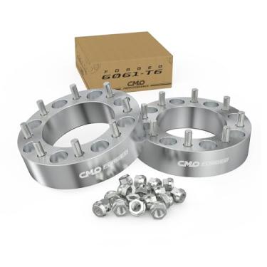 Imagem de Customadeonly Adaptadores de roda forjada 8 x 165,1 a 8 x 170 2" (50 mm) – Compatível com cubos de 8 x 6,5 com pinos de 9/40.6 cm para montar rodas de 8 x 170 – Conjunto de 2 peças, furo de 126 mm