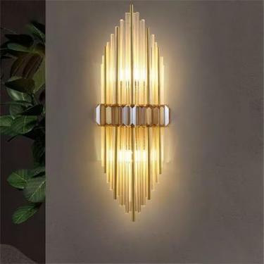 Imagem de Lâmpada De Parede LED Moderna De Cristal Luxo - Decoração De Arte Fashion Para Sala De Estar, Quarto, Villa, Hotel, Escadaria E Corredor (Estilo 17 B D22H60CM)