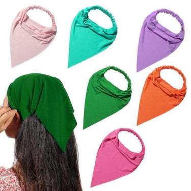 Imagem de Lenço de cabelo, faixa de cabelo Vercret Classic Floral, pacote com 6 