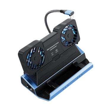 Imagem de VBESTLIFE 9 Em 1 Dock de Console de Jogos Portáteis, Carregamento Rápido do Tipo C PD 100W, USB 3.0 2.0, SD TF, RJ45, HD2.0, Resfriamento de Ventilador Duplo, para Convés de Vapor