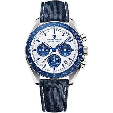 Imagem de Relógios masculinos de quartzo LACZ DENTON Pagani Design PD1701V3, cronógrafo, aço inoxidável, esportivo, à prova d'água, movimento japonês, VK63