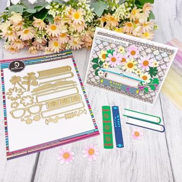 Imagem de Alinacutle Merry Christmas Dies corte de metal cortado para artesanato em papel, cartão feito à mão, faça você mesmo, álbuns de fotos, presente e scrapbook, agenda de agenda, modelo de livro de