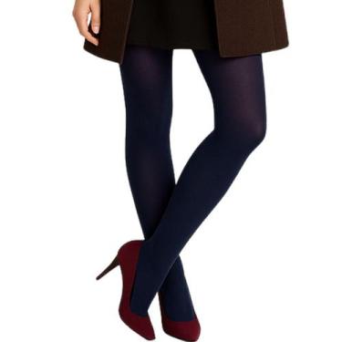 Imagem de Meia Calça Elastano Fio 40 Opaca Feminina Selene, G, Marinho