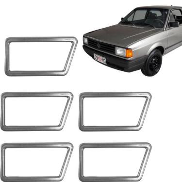 Imagem de Moldura Da MaÇAneta Interna Gol Voyage 87 A 95 Ld Cinza - PLAST CAR