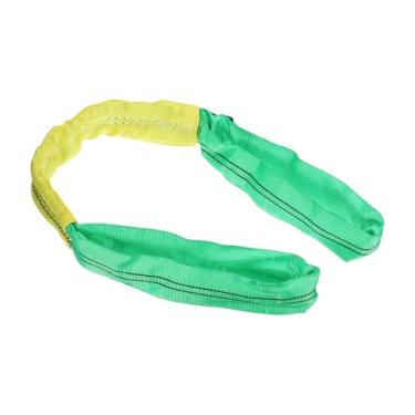 Imagem de PATIKIL Correias de elevação, 1 peça de poliéster de 0,91 m estilingue de teia pesada para serviço flexível para os olhos, tiras de levantamento de puxar, suporte de lingas (1,999 kg), verde