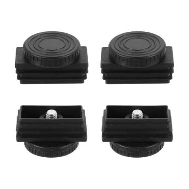 Imagem de DTGN Pés niveladores ajustáveis de 25 x 50 mm (CxL) - 4 conjuntos - Bom para móveis - Kit de inserção quadrada para móveis - Preto