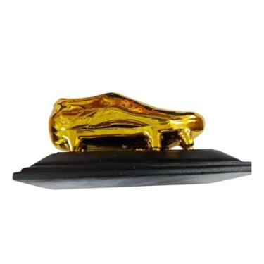 Imagem de Troféu de futebol de chuteira de, troféu de futebol, estátua colecionável, escultura, estatueta para decoração de casa, armário, lembrancinhas, Ouro