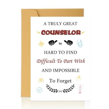 Imagem de yaozeio Cartão de presente de agradecimento de conselheiro escolar para conselheiro cartão de agradecimento de gratidão para orientação, presentes de aniversário de Natal para escola de saúde mental