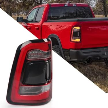 Imagem de FIONE: Para Dodge Ram 1500 Conjunto de Luz Traseira 2019-2022 Tipo LED e Lente Vermelha Cromada Interior Esquerda Luz Traseira do Lado do Motorista 55112993AD 55112993AB 55112993AC CH2800216
