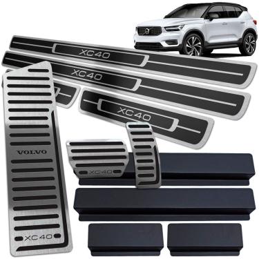Imagem de Descanso Pedaleira Soleira Inox Preto Volvo XC40 2018 A 2020