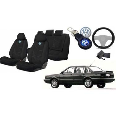 Imagem de Capas de Tecido Premium Santana 1994-2006 + Volante Exclusivo + Chavei