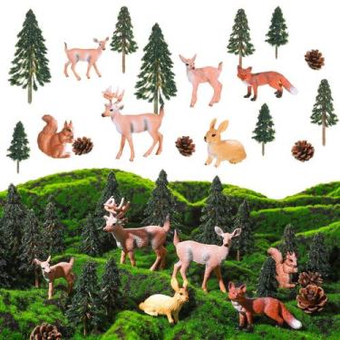 Imagem de Kit de diorama Forest Animal Figures Sratte, 26 unidades para crianças