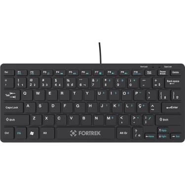 Imagem de Teclado Mini Office Fortrek K13 USB ABNT2 Preto