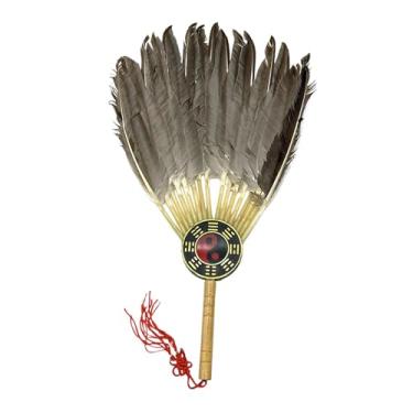 Imagem de Fiocias Ventilador de Penas Chinês Antigo Zhuge Liang Ventilador de Verão Chinês Portátil para Férias, M