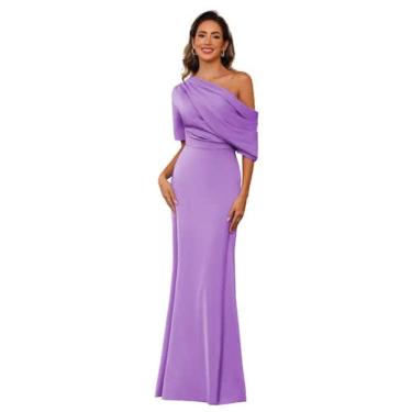 Imagem de Vestido Mãe da Noiva BITALY Satin Dusty Purple 18W