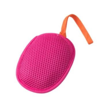 Imagem de Generic Saco de sabonete de malha portátil com cordão para pendurar, bolsa protetora de sabonete para viagem, chuveiro ao ar livre, banheira, férias, Rosa Vermelha