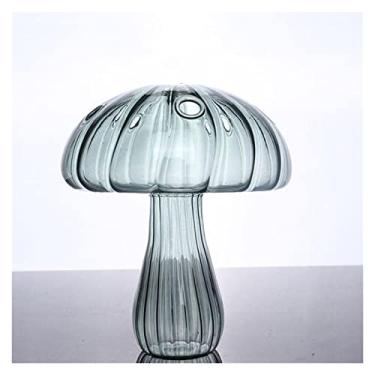 Imagem de Vaso de vidro de cogumelo garrafa de aromaterapia criativa mesa de flores hidropônicas decoração simples vaso de decoração de casa (cor: 3) (3)
