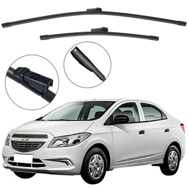 Imagem de Kit Palheta Dianteira Prisma 2013 a 2017 Limpador de Parabrisa de Silicone