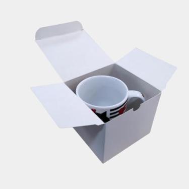 Imagem de Caixa Cartonada, Caixa Papelão Montavel, 100 para Caneca de Porcelana 325 Ml (Branca) E 100 Reforços de Fundo Caneca Sublimação Artesanato Personalizado(50)