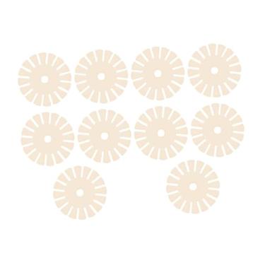 Imagem de Nishiyuenyi 10 peças de placa de trança de madeira, discos trançados, placa de tecelagem redonda portátil para artesanato faça você mesmo, C