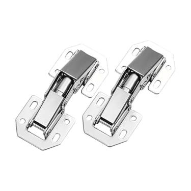 Imagem de WeiLaiKeQi 2x Dobradiças de armário fecham dobradiças de armário móveis montagem simples resistente multifuncional autofechamento fechado ocultas, 3 Inch