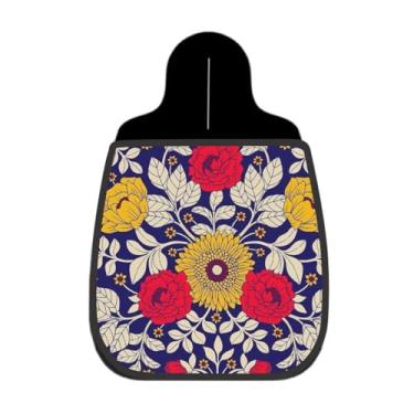 Imagem de Lixeira De Carro Organizador Lixinhocar Girassol e Rosas Fundo Azul