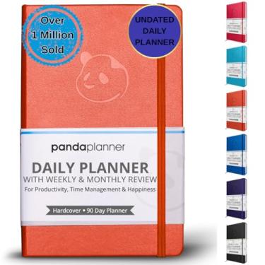 Imagem de Panda Planner Planejador diário clássico 2026 – planejador trimestral de produtividade sem data com agenda horária, lista de tarefas, diário diário, planejador de objetivos, rastreador de hábitos e