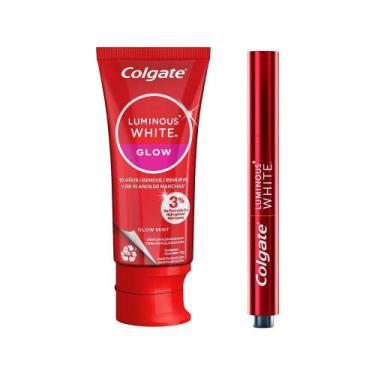 Imagem de Kit Colgate Luminous White Caneta Clareadora Dental 2,5ml + Creme Dent