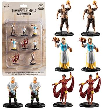Imagem de Miniaturas de fantasia Monster Townsfolk – 8 peças pintadas à mão trabalhadores de pub que não jogam personagens NPC miniaturas - 2,5 cm tamanho hexagonal compatível com DND Dungeons Dragons